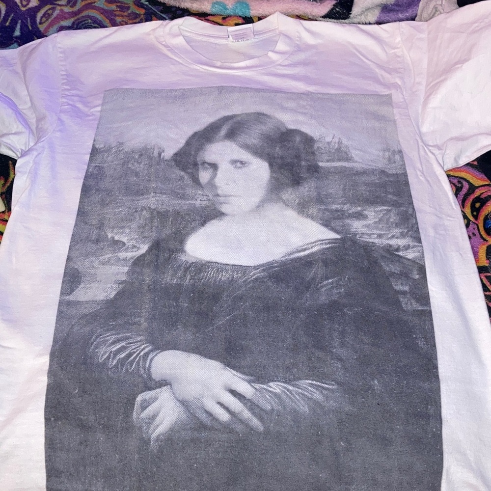 Artistic Monochrome Graphic Tee of Princess Leia